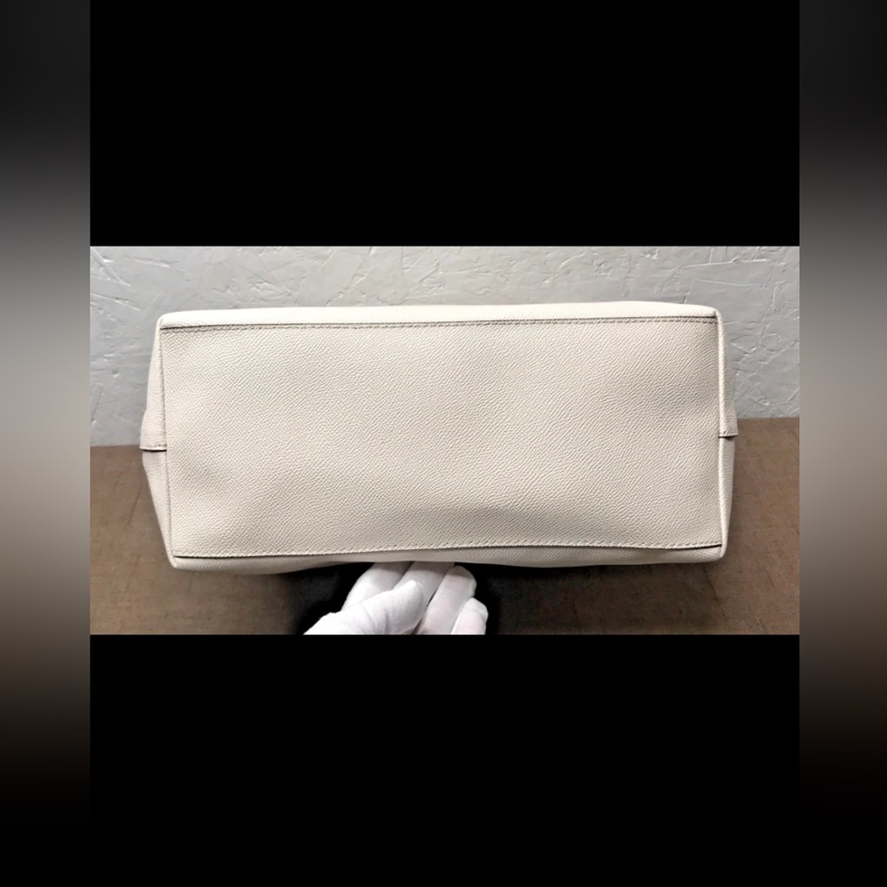 Coach City Zip Tote Shoulder Bag Large Chalk White Ivory Leather F58846 - Picture 12 of 16